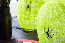 DIY spider nest lanterns