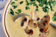 DIY mushroom cream cheese soup