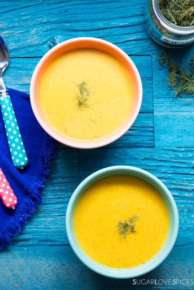 DIY carrot dill fall harvest soup