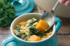 DIY vegan kale pumpkin soup