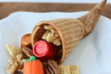 15 an edible ice cream cone cornucopia filled with various candies is great for kids