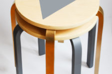 DIY fancy stools using spray paint