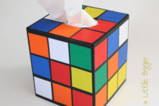 DIY Rubik cube tissue box