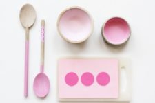 DIY pink play kitchen set