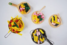DIY play pasta of felt and paper