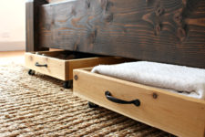 DIY cedar underbed storage drawers
