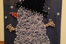 04 a snowman string art will excit both kids and adults