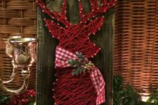 15 a red deer string art piece is ideal for Christmas