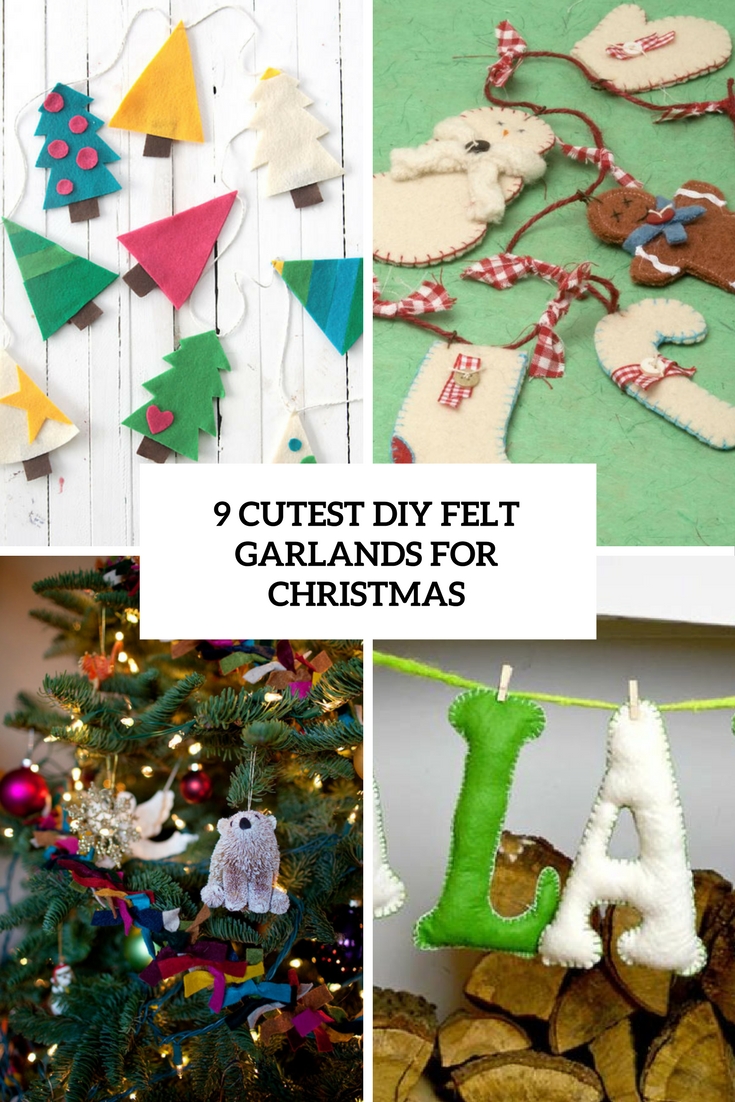 9 cutest diy felt garlands for christmas cover