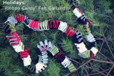 DIY ribbon candy felt garland