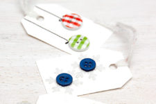 DIY button gift tags