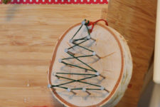 DIY string art Christmas ornaments
