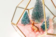 DIY modern Christmas terrarium