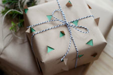 DIY 3D Christmas tree wrapping paper