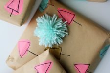 DIY paint and sharpie tree wrapping paper