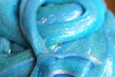 DIY ocean swirl glitter slime
