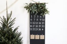 DIY chalkboard advent calendar