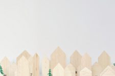 DIY wooden houses advent calendar