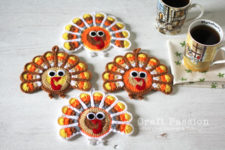 DIY turkey coasters and ornaments