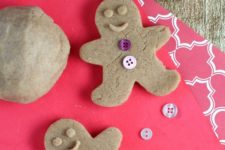 DIY gingerbread playdough