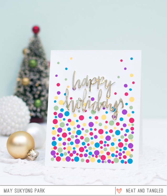 DIY confetti holiday cards (via mayholicraft.wordpress.com)