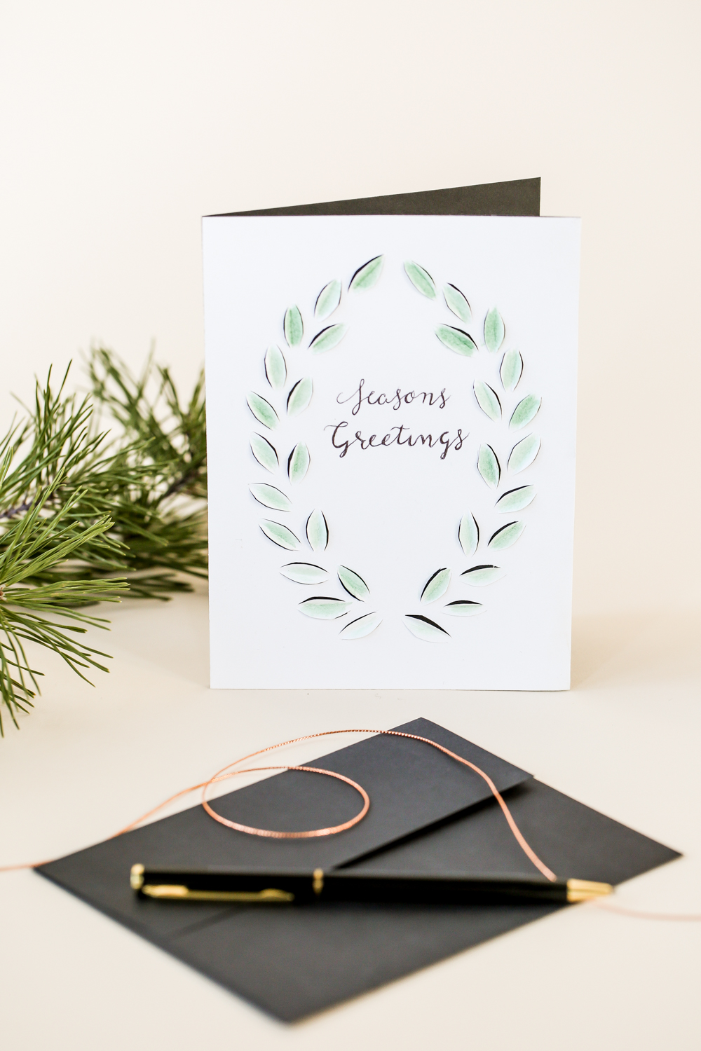 DIY paper cut holiday cards