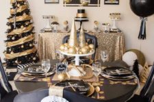 glitter ornametns for new year’s decor