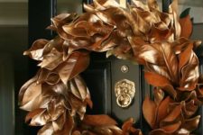 10 a copper leaf magnolia leaf wreath is an ideal piece for decorating in the south