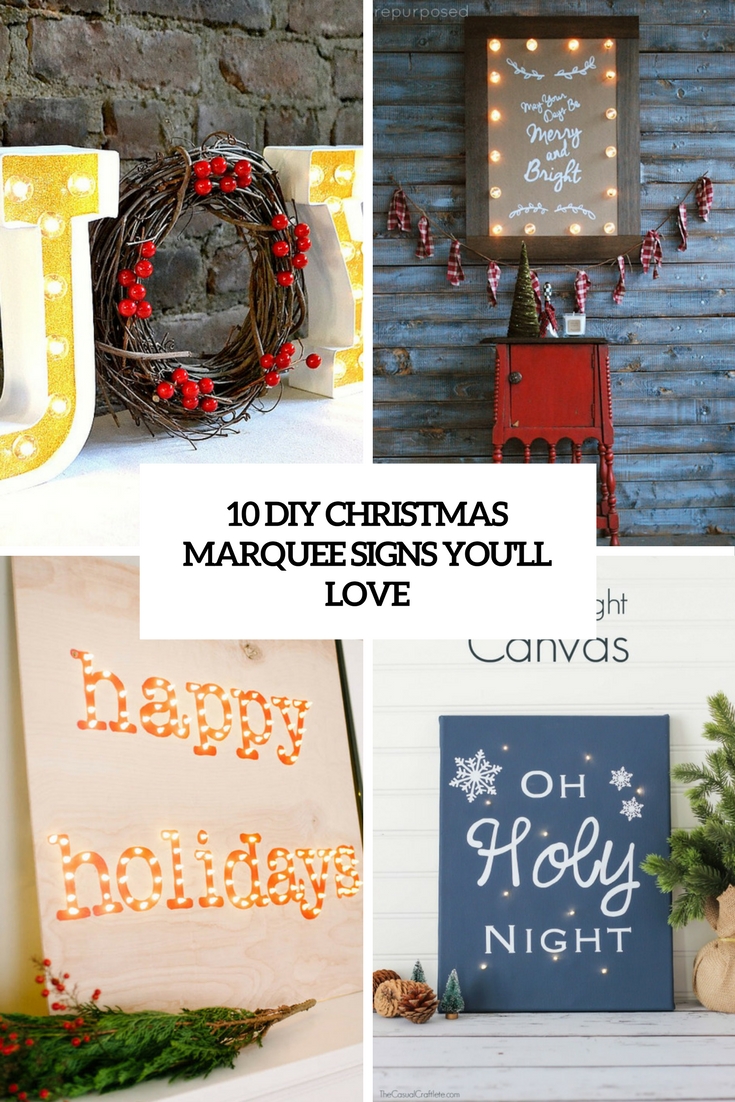 10 DIY Christmas Marquee Signs You’ll Love
