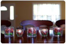 DIY votives styled for Christmas
