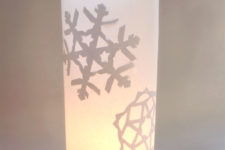 DIY paper snowflake votive cover
