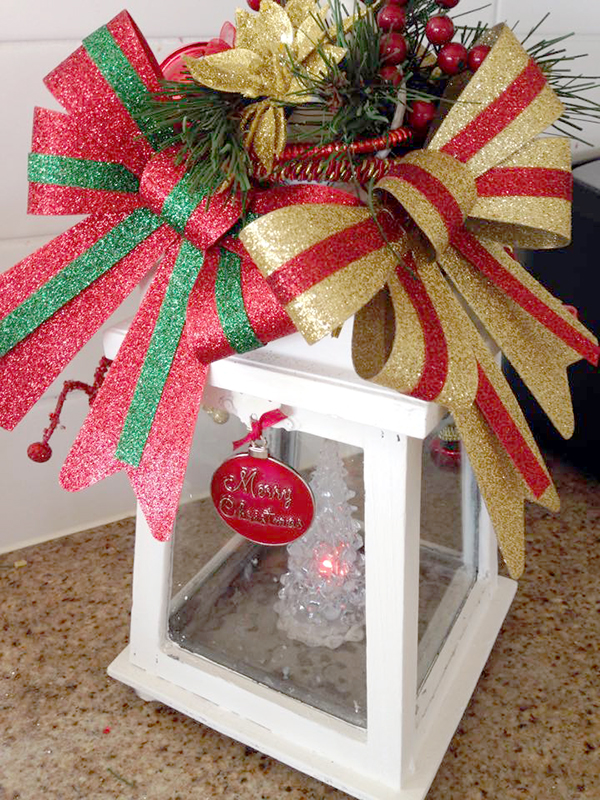 DIY colorful and decorated Christmas lantern