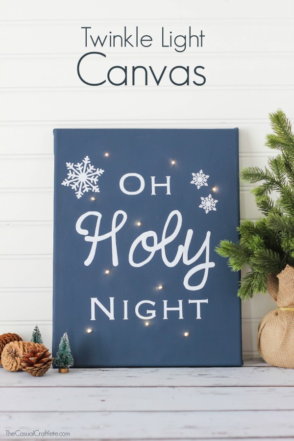 DIY twinkle light canvas with a modern feel (via www.thecasualcraftlete.com)