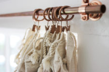 DIY affordable copper curtain rods