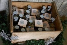 DIY crate with beer bottles advent calendar