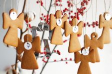 DIY gingerbread angel cookies calendar