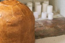 DIY Moroccan leather pouf