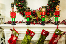 DIY toy soldier stocking holders