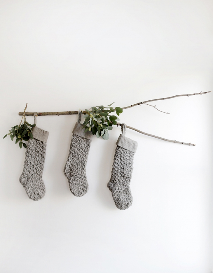 DIY branch stocking display