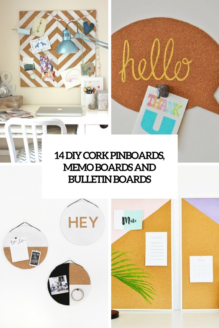 diy cork pinboards, memo boards and bulletin boards cover