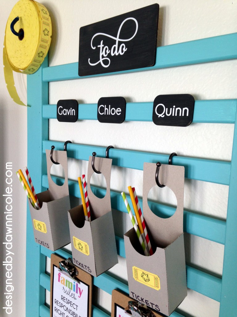 DIY chore and responsibility chart with free printables (via bydawnnicole.com)