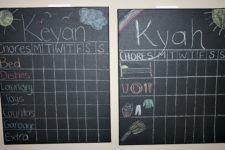 DIY chalkboard chore chart
