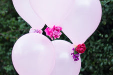 DIY faux flower balloons