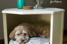 DIY octagonal table dog bed