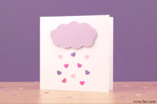 DIY heart rain clous card