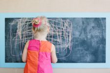 DIY framed chalkboard for kids