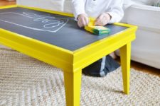 DIY chalkboard coffee table