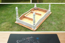 DIY chalkboard kids’ table