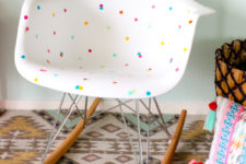 DIY confetti chair