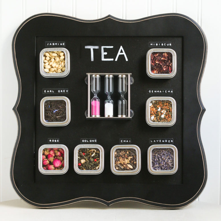 DIY magnetic tea board (via www.thirstyfortea.com)